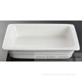 ceramic porcelain bone china crockery design emboss color color glazed rectangular bowl